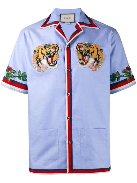 gucci tiger bowling shirt replica|gucci tiger print.